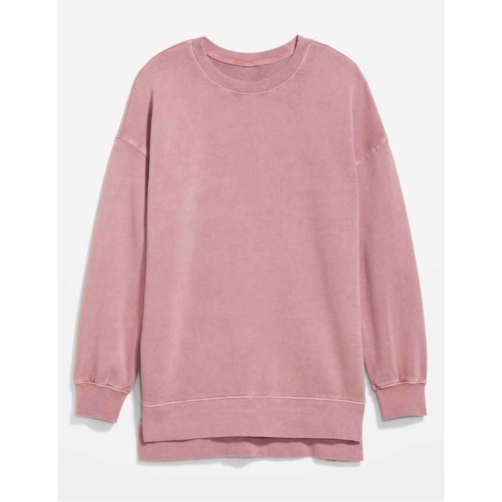 OLD NAVY Size XL Women’s Oversized Boyfriend Tunic Sweatshirt Woodrose